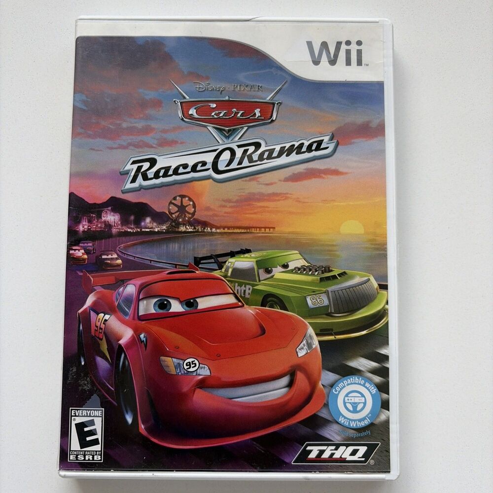 Disney Pixar Cars Race-O-Rama Nintendo Wii Racing Game Case & Manual 💿🎮